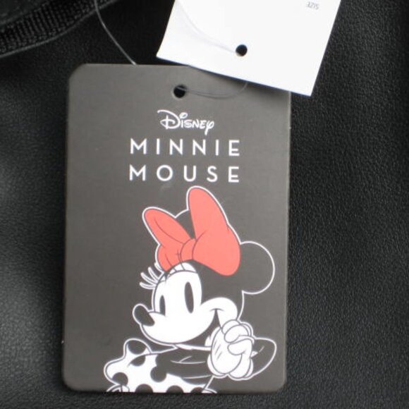 NWT Disney Minnie Mouse Quilted Mini Backpack Black Red Bow Vegan Leather NEW - Picture 4 of 15